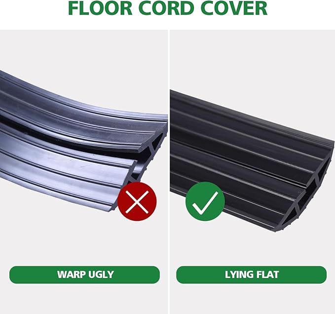 4ft Floor Cable Cover Heavy Duty PVC Cord Cover Wire Cover to Prevent Trip - Image 6