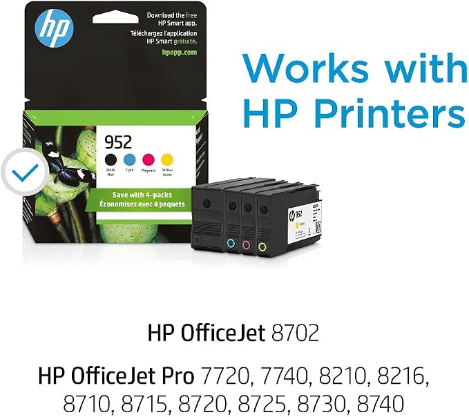 Original HP 952 Black, OfficeJet Pro 7720, 8740 Series|Eligible - Image 2