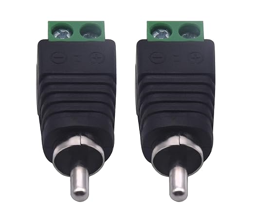 RCA Plugs for Speaker Wire，RCA to AV Screw Terminal Connector, Phono RCA Male - Image 7