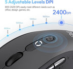 XBG B15 Tri-Mode Wireless Mouse, 5 Adjustable DPI, Type-C Rechargeable - Image 4