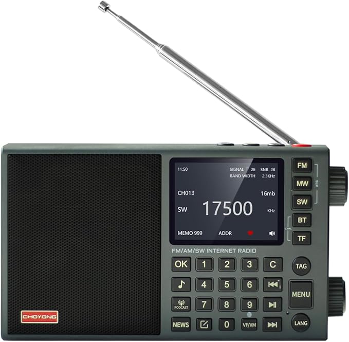 CHOYONG LC90 Mini Multi-Band Smart Internet Radio Portable WiF/4G, Longwave & by CHOYONG
