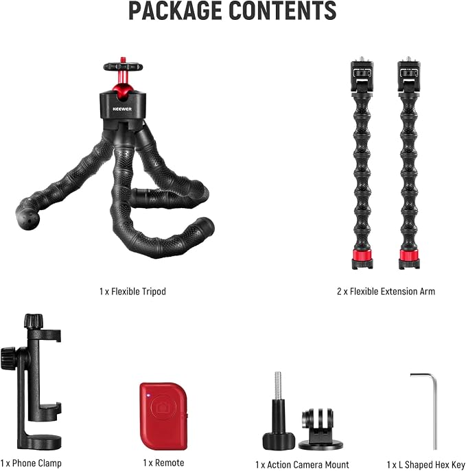 NEEWER T91 Flexible Tripod for iPhone Mini Cellphone Tripod Stand for Vlog - Image 8