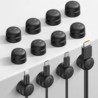 Lamicall 12Pack Rotatable Cord Organizer, Desk Office Nightstand Accessories by Lamicall