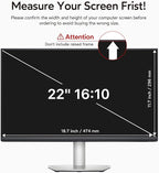 BERSEM 22 Inch Monitor Computer Privacy Screen Filter - Image 6
