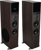 Rockville TM80D Powered Home Theater Tower Speaker System, Dark Wood, USB/SD by Rockville