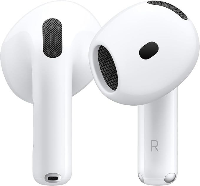 Apple AirPods 4 Wireless Earbuds, Personalized Spatial Audio, Sweat and Water by Apple