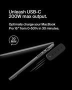 Belkin 4-Port USB C Charger Block, 200W GaN Multi-Port Charger USB-C PD 3.1 - Image 3