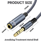 1/4 inch Extension Cable 30ft, 1/4" inch Male to Female Stereo Guitar Extension - Image 7