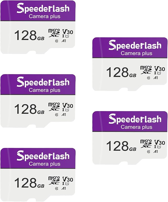 Micro SDXC Memory Card 128GB 5 Pack, Speederlash Camera Plus TF Card by Speederlash