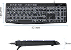 OMOTON Large Print Backlit Keyboard - Image 9