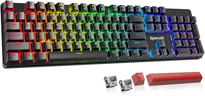 Redragon K671KS Wireless Mechanical Gaming Keyboard, Tri Mode BT/2.4G/USB-C Hot by REDRAGON