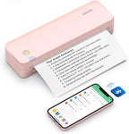 JADENS Pink Bluetooth Thermal Printer, Support 8.5" X 11" US Letter, Portable by JADENS