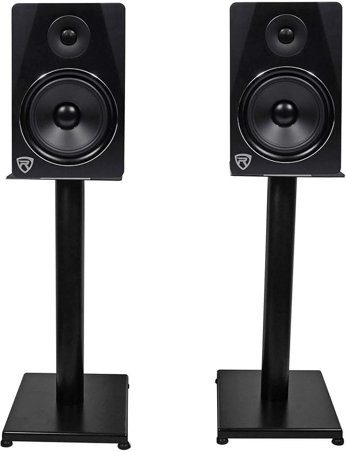 Rockville RS21B 21-Inch Steel Bookshelf Speaker Stands, 60 lbs Capacity - Image 6