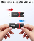 KOOTION 512GB USB Flash Drive 3.0 Thumb Drive, Retractable Zip Drive USB Memory - Image 5