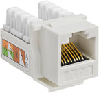 Cmple - RJ45 Keystone Jack 90 Degree Cat6 Keystone Jack Insert Punch Down RJ45 by Cmple