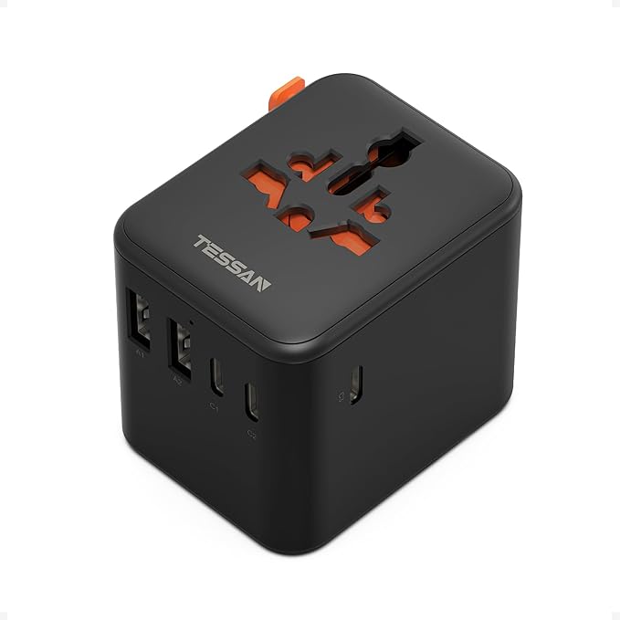 TESSAN Universal Travel Adapter 28W, International Power Adapter by TESSAN