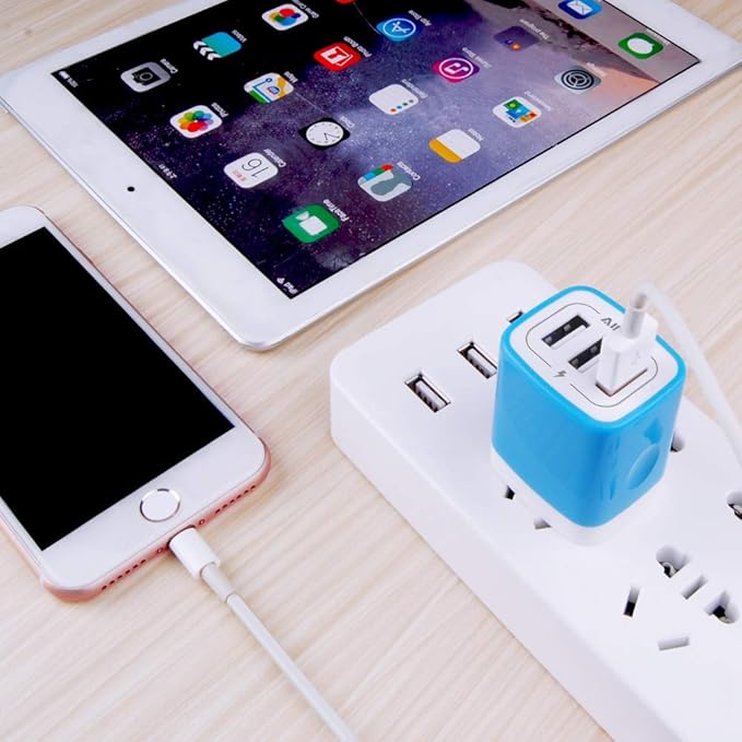 Wall Charger, USB Charger Adapter, 3.1A/3Pack Muti Port Fast Charging Cube - Image 6