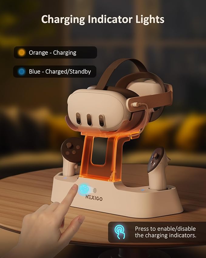 NexiGo Enhanced Charging Dock for Meta Quest 3 and 3S, - Image 4