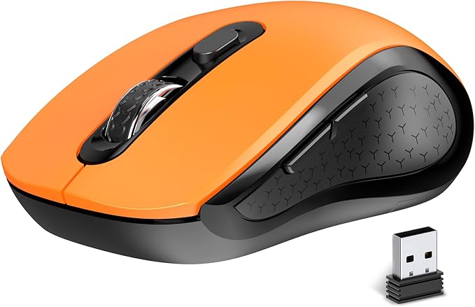 Wireless Mouse Ergonomic, Side Buttons Mouse, 2400 DPI, Silent and Anti Slip by Acozykitten