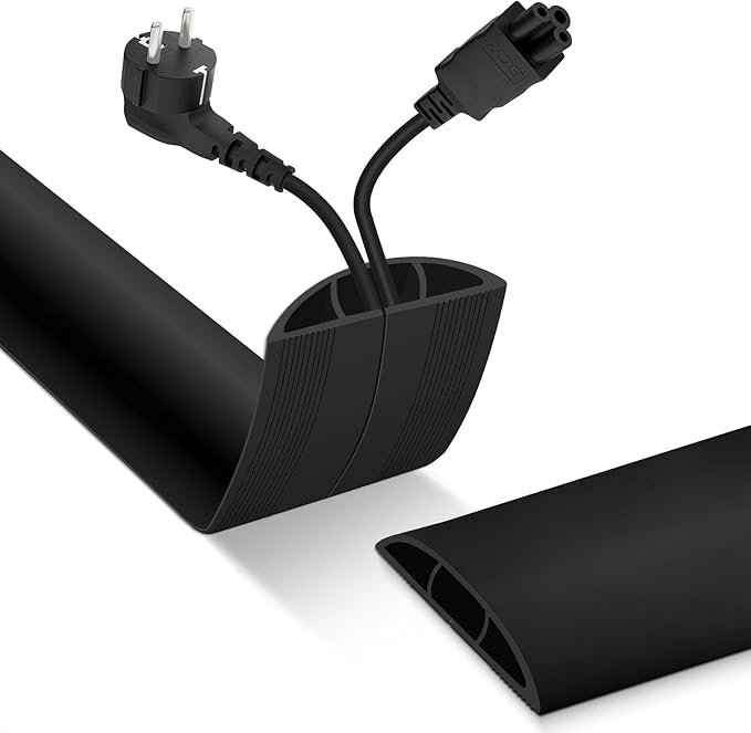 Floor Cord Cover, Cable Protector, 0.63W x 0.31H inches, Wire Cover by DBHXXMB-HH