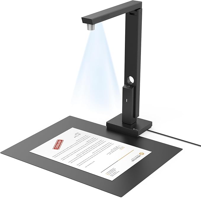 CZUR Portable 12MP Document Scanner, USB Document Camera, Fast Scan 1s/Page by CZUR