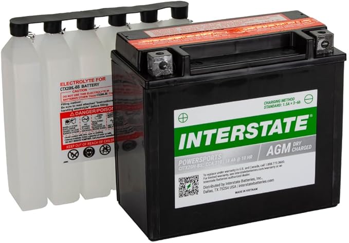 Interstate Batteries YTX20H-BS 12V 18Ah Powersports Battery 310CCA - Image 5