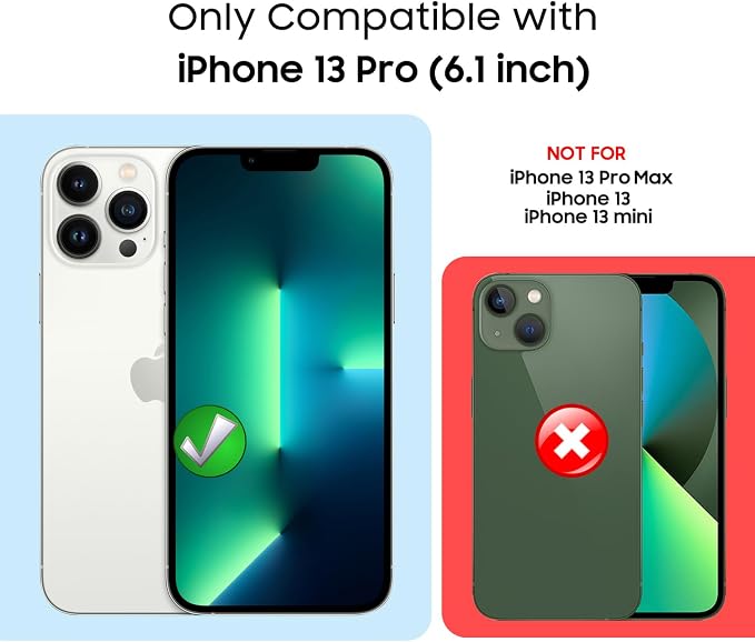 Magnetic for iPhone 13 Pro Case, Built-in Camera Lens Protector, Compatible - Image 7