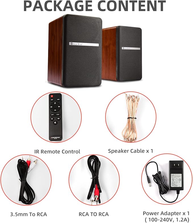 SINGING WOOD BT25 Bluetooth Active Bookshelf Speakers for - Image 7
