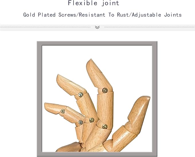 Hand Model, Wood Hand for Nails, Drawing Wooden Hand, Wooden Mannequin - Image 5