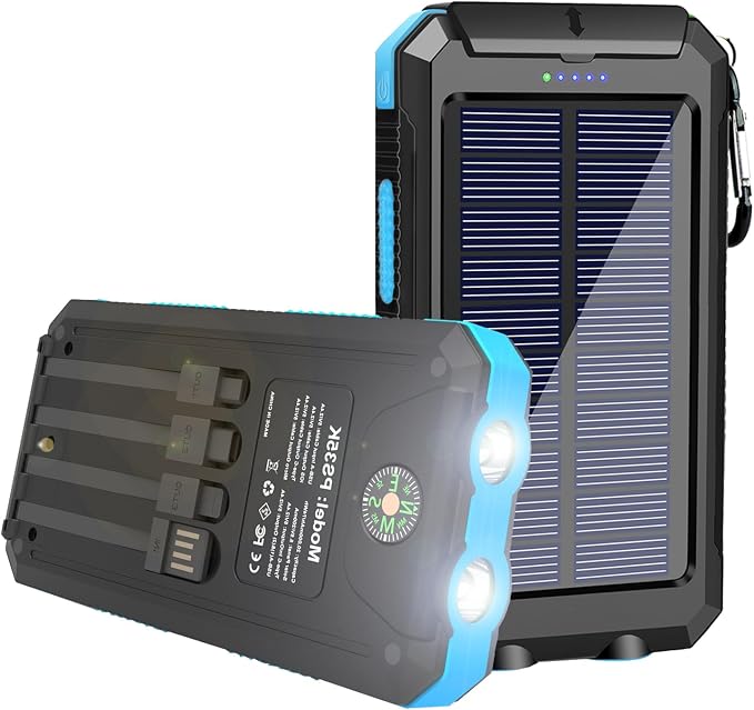 Solar Charger, 20000mAh Portable Type-C Solar Power Bank by YELOMINSolarCharger