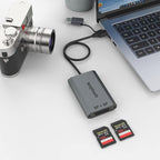 SD UHS-II Dual-Slot Card Reader .amalink Dual Slot USB C SD 4.0 Memory Card by AMALINK