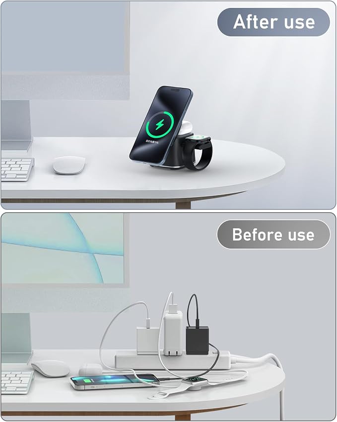 3 in 1 Charging Station for Apple Devices, Charger Stand for MagSafe, Qi2 15W - Image 7