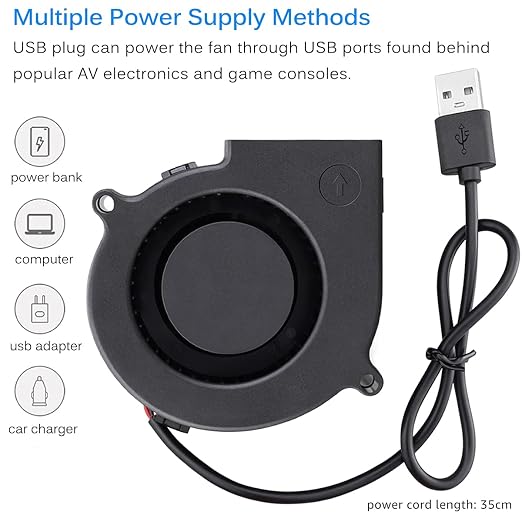 GDSTIME 7530 75mm x 75mm x 30mm 5V USB Blower Brushless Cooling Fan - Image 5