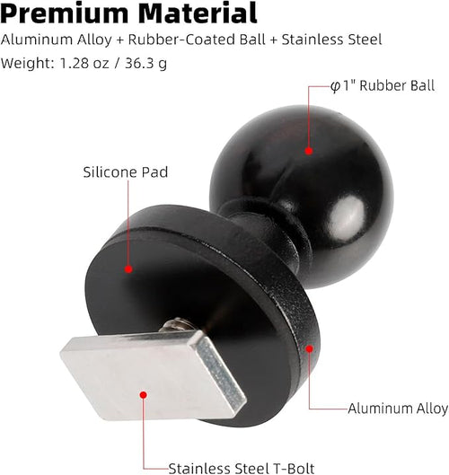 1" Track Ball with T-Bolt Attachment - Image 2