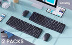 Wireless Keyboard and Mouse Combo, Lovaky 2.4G Full-Sized Ergonomic Keyboard - Image 2