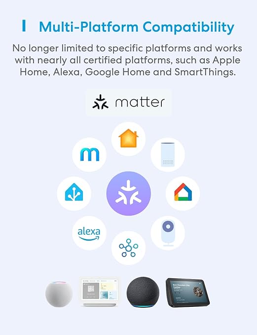 Meross Matter Smart Plug Mini, Easy Setup, 100% Privacy, Compact Size, Support - Image 6
