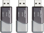 PNY 256GB Turbo Attaché 3 USB 3.0 Flash Drive 3-Pack – Grey, P-FD256X3TBOP-MP - Image 3