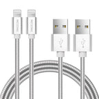 MFi Certified Charger Cable Metal Braided USB Cable by METZONIC