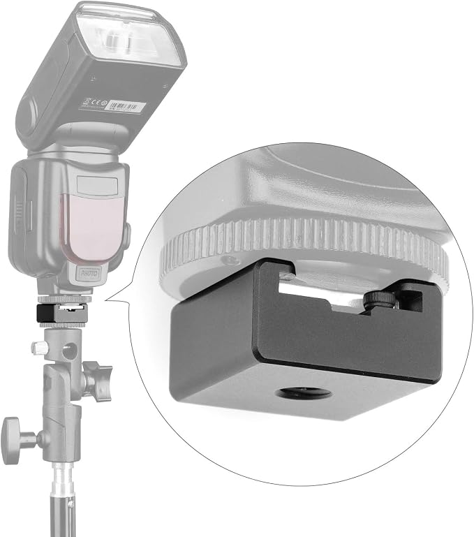 Updated Anwenk Flash Cold Shoe Mount Adapter Flash Shoe Mount Flash Stand - Image 2