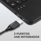 Perixx PERIBOARD-526 ES, Mini teclado USB con Cable y trackball - Image 3