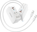 SUPERONE Retractable iPhone Charger, 4-Port USB C Charger Block, iPhone by SUPERONE