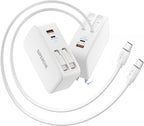 SUPERONE Retractable iPhone Charger, 4-Port USB C Charger Block, iPhone by SUPERONE