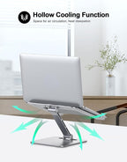 RIWUCT Foldable Aluminum Alloy Laptop Stand - Image 3
