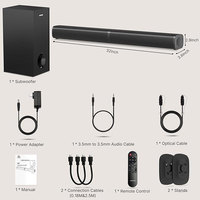 Wohome 2 in 1 Detachable Sound bar - Image 6