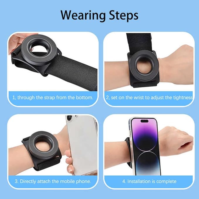 Magnetic Wrist Phone Holder for Running – 360° Rotatable and Compatible - Image 2