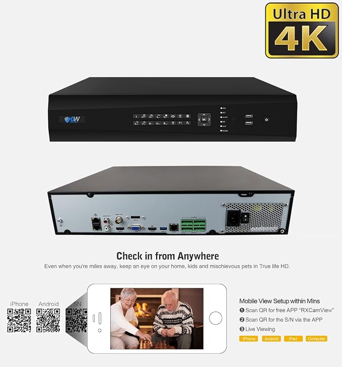 GW Security 64 Channel UltraHD 12MP 6K @ 30FPS Realtime 3X Motorized Zoom PoE - Image 3