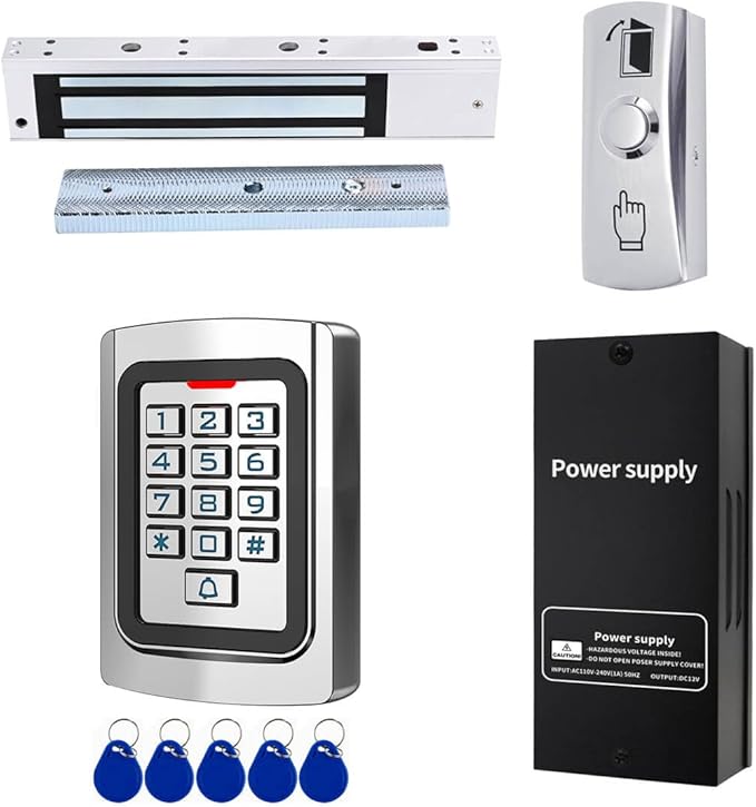 Door Access Control System 600lb Electric Magnetic Door Lock Kit Waterproof by YUHANUS