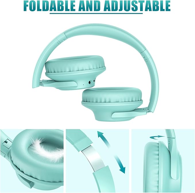 KVIDIO Bluetooth Headphones Over Ear, 65 Hours Playtime Wireless Headphones - Image 6