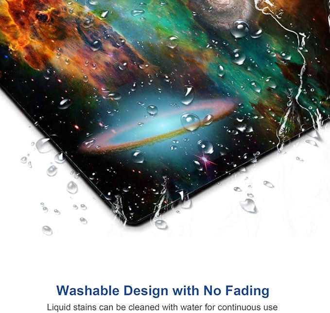 Mouse Pad, Galaxy Mouse Pad, Square Waterproof Mouse Pad Non-Slip Rubber Base - Image 5