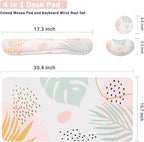 Keyboard Mouse Pad Set, Extended Mouse Pad+Keyboard Wrist Rest Support - Image 2